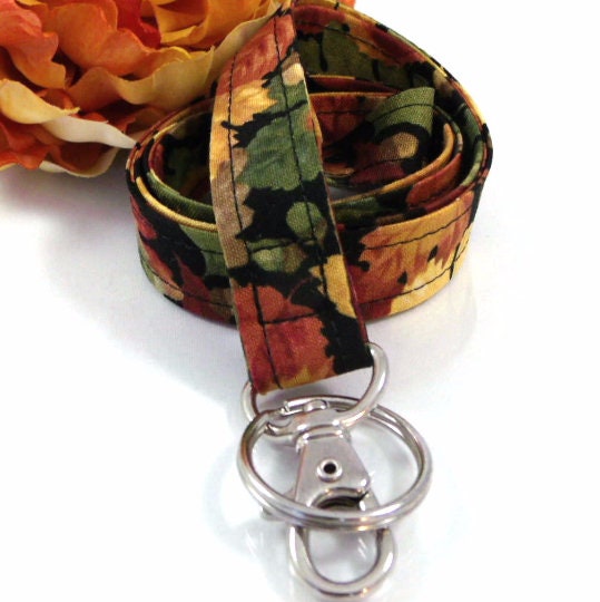 Handmade Leaves Lanyard | Popular Right Now | Fall Accessories | Badge Holder | Lanyards | ID Holder | ID Badge Holder | Fall Lanyard