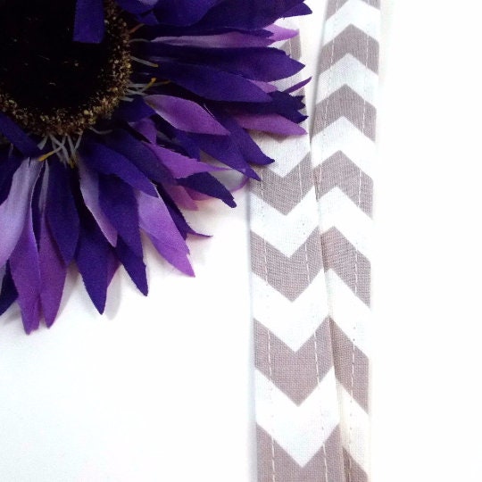 Chevron Lanyard Grey and White