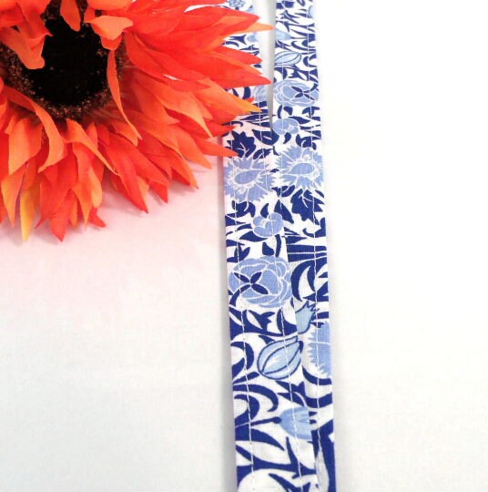 Blue Lanyard for Badge, Flower Lanyard, Lanyard Teacher, Fabric Lanyard, Floral Lanyard, New Teacher Gift, Nurse Life, Lanyard for keys