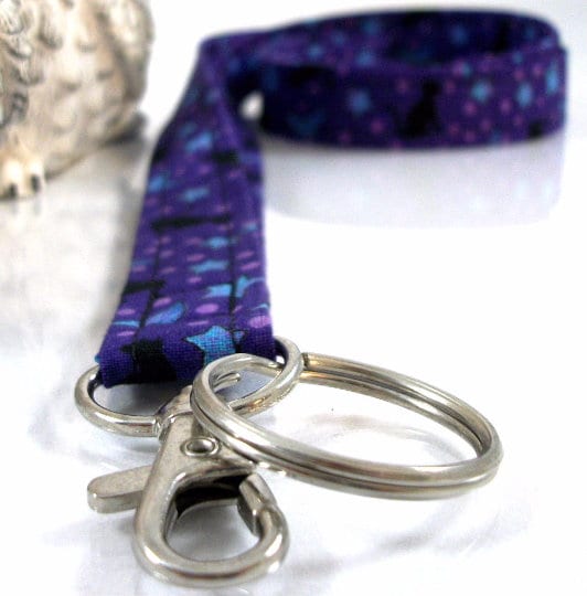 Halloween Lanyard with Black Cats