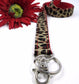 Leopard Fabric Lanyard Pop of Red