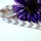Lanyard / ID Holder Gray Chevron Zig Zag
