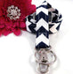 Chevron Lanyard Navy and White