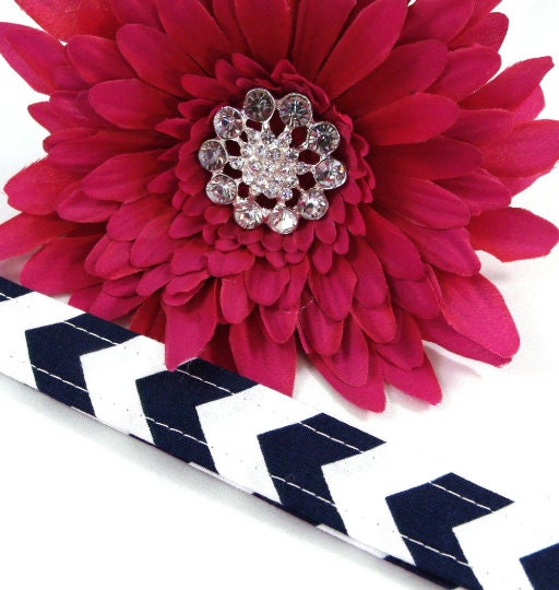 Chevron Lanyard Navy and White