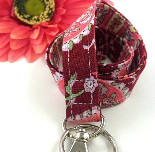 Floral lanyard, Lanyard for Keys, Trending Now, Teacher Life, Lanyard for Badge, Lanyard Keychain, Nurse Lanyard, Fabric Lanyard, Nurse Life