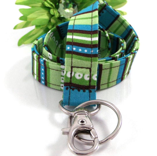 Striped Lanyard for Badge Keys