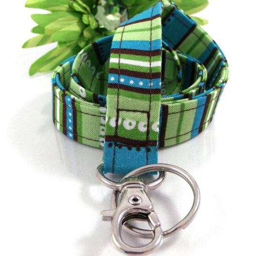 Striped Lanyard for Badge Keys