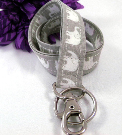 Grey Elephant Lanyard