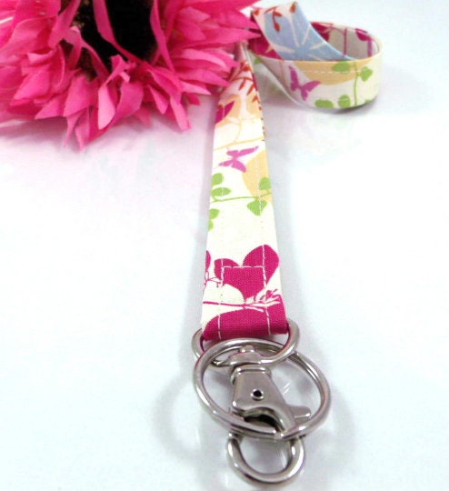 Butterfly Lanyard, Floral Lanyard, Flower lanyard, Worklife, Lanyard Teacher, Lanyard for Keys, Fabric Lanyard, Cruise Lanyard, Cute Lanyard