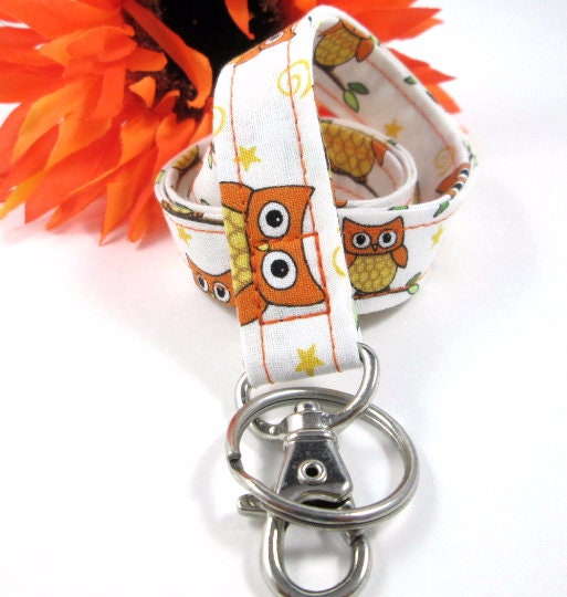 Owl Fabric Lanyard