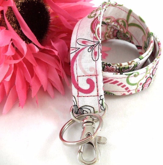 Fabric Lanyard in Funky Retro Floral