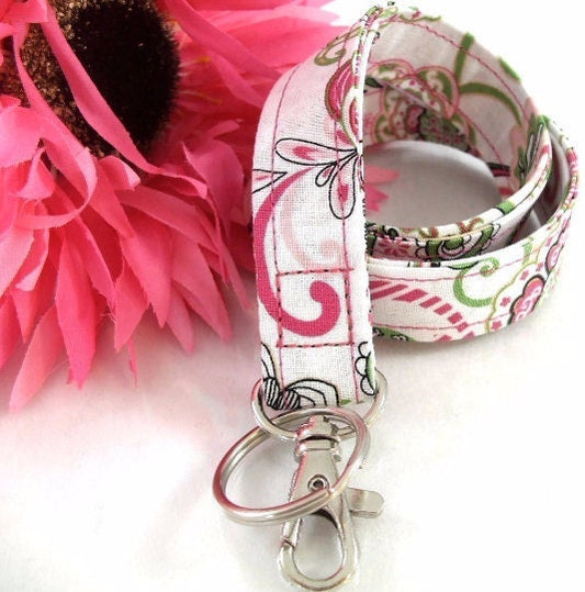 Fabric Lanyard in Funky Retro Floral