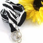 Stripe Zebra Keychain Lanyard