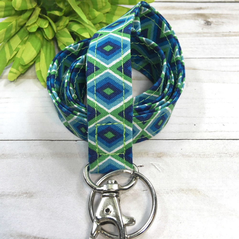 Diamond Pattern Lanyard for Keys and ID Badge