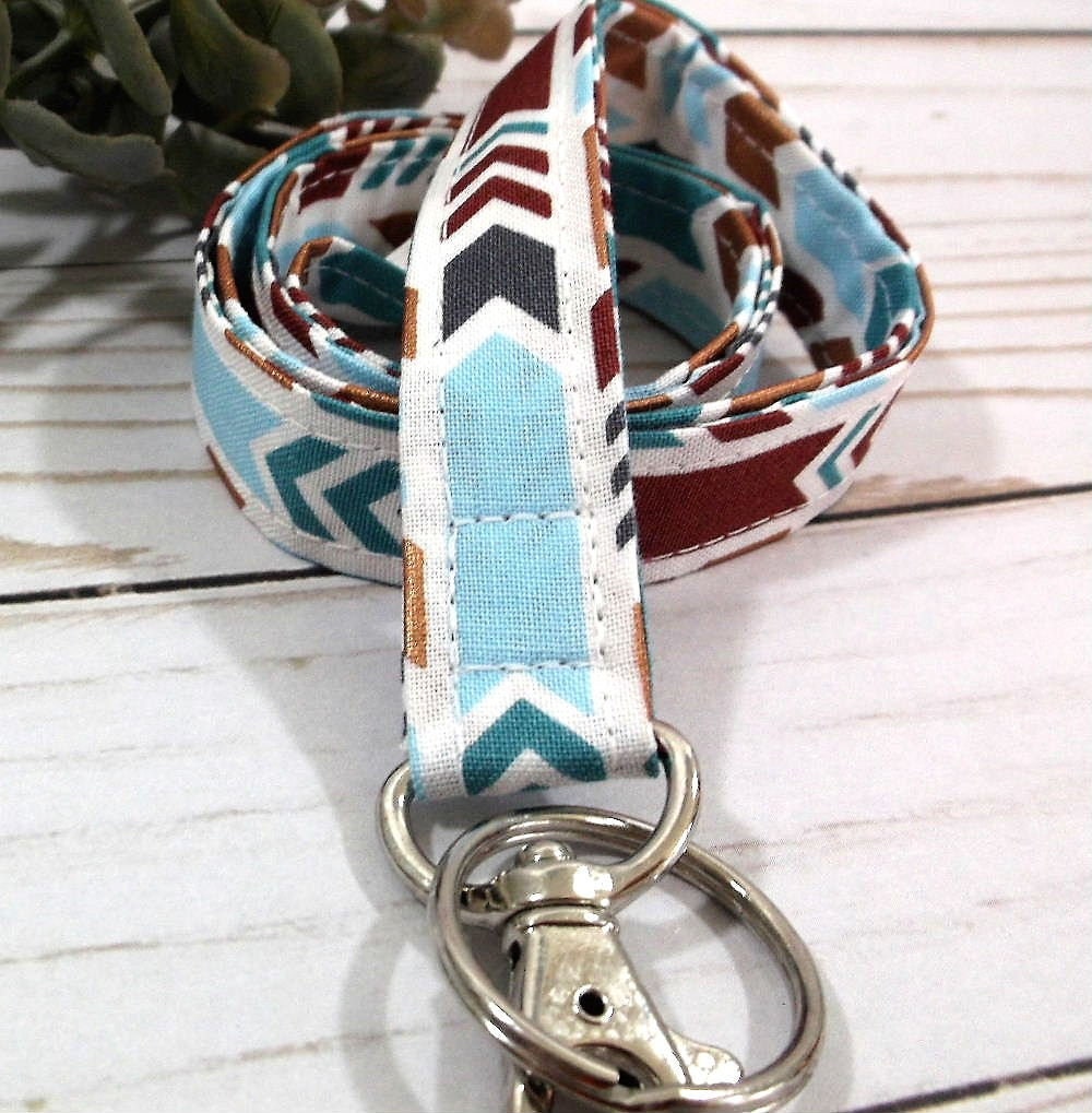 Arrow Fabric Lanyard for Keys and ID Badge for Teachers, Nurses