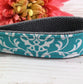 Damask Key Fob in Teal and White