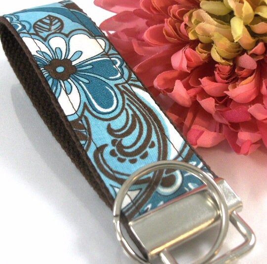 Handmade Floral Keychain Wristlet, College Graduation Gift for her, Thank you for Helping Me Grow, Expecting Mom Gift