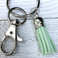 Amy Butler Key Fob LOVE Wine Blue Mint