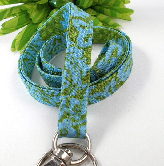 Floral Skinny Lanyard for Keys