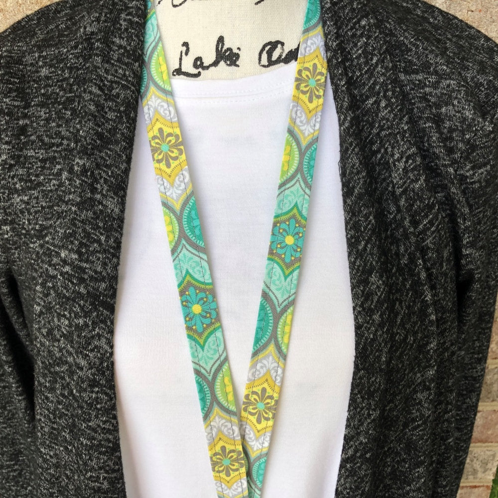 Floral Fabric Lanyards for Keys and ID Badge
