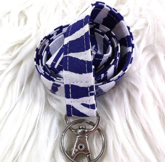 Zebra Animal Print Lanyard for Keys and ID Badge