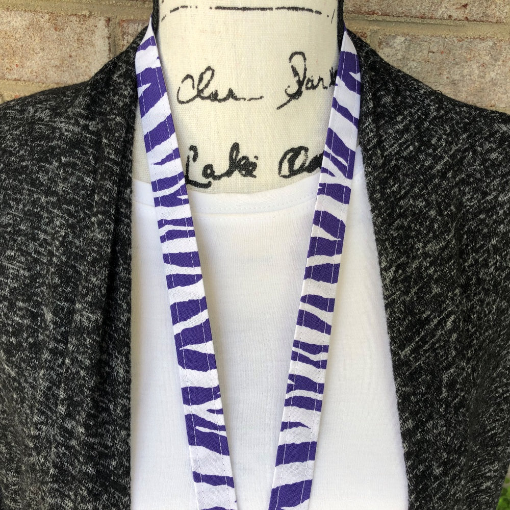 Zebra Animal Print Lanyard for Keys and ID Badge