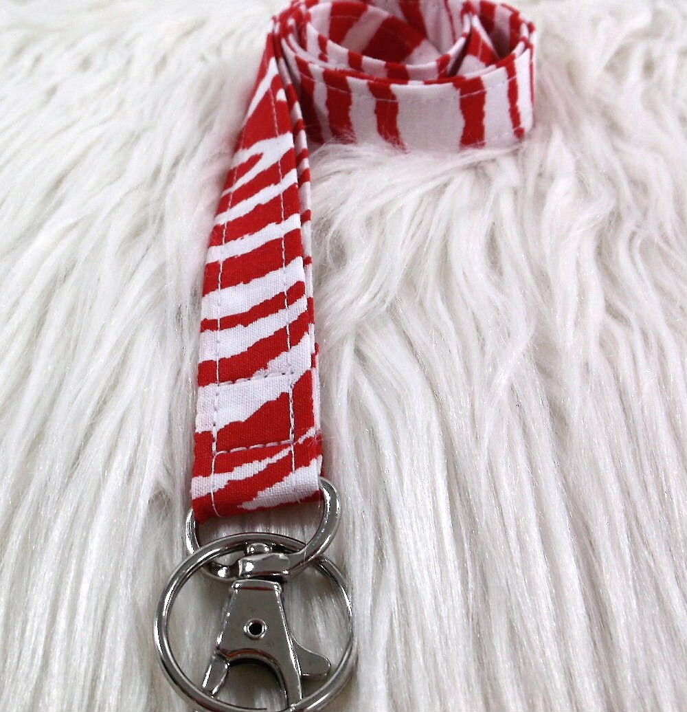 Zebra Animal Print Lanyard for Keys and ID Badge