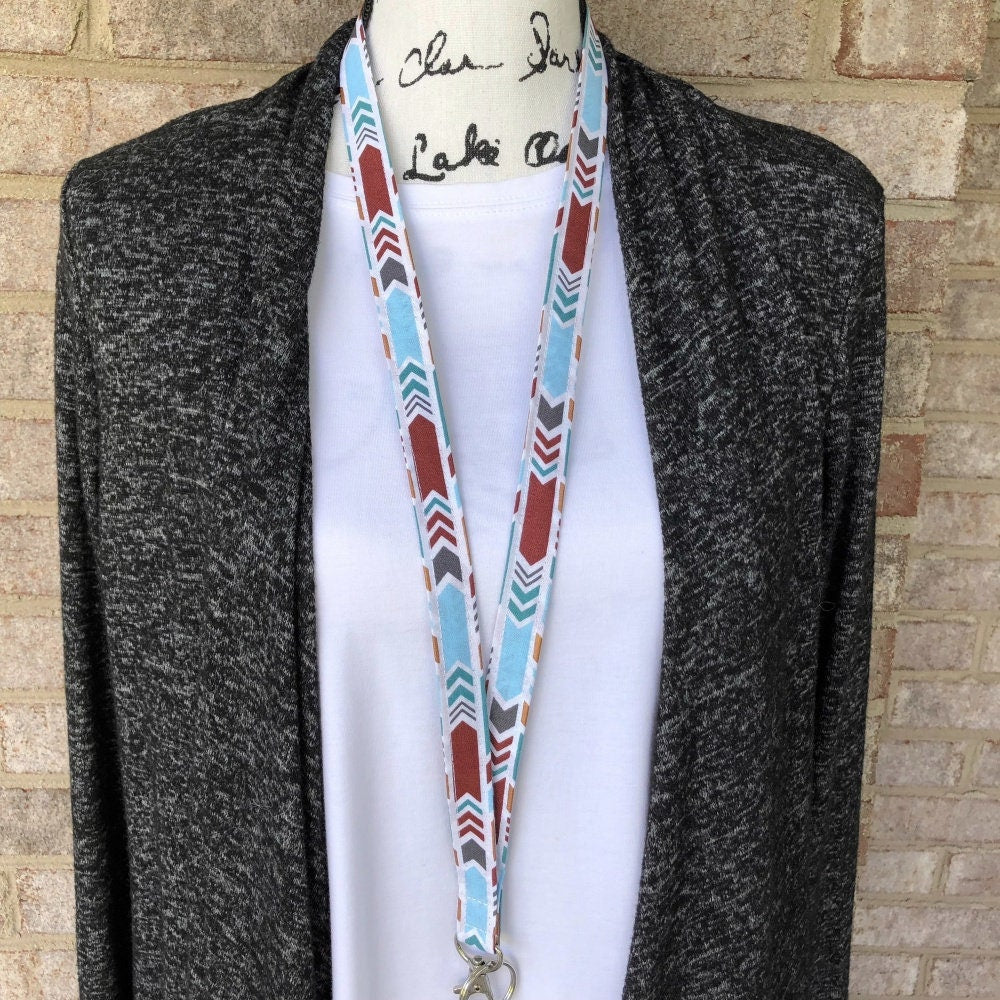 Arrow Fabric Lanyard for Keys and ID Badge for Teachers, Nurses