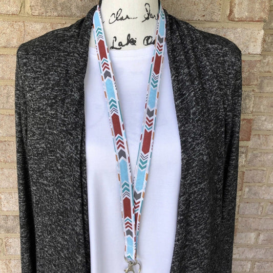 Arrow Fabric Lanyard for Keys and ID Badge for Teachers, Nurses