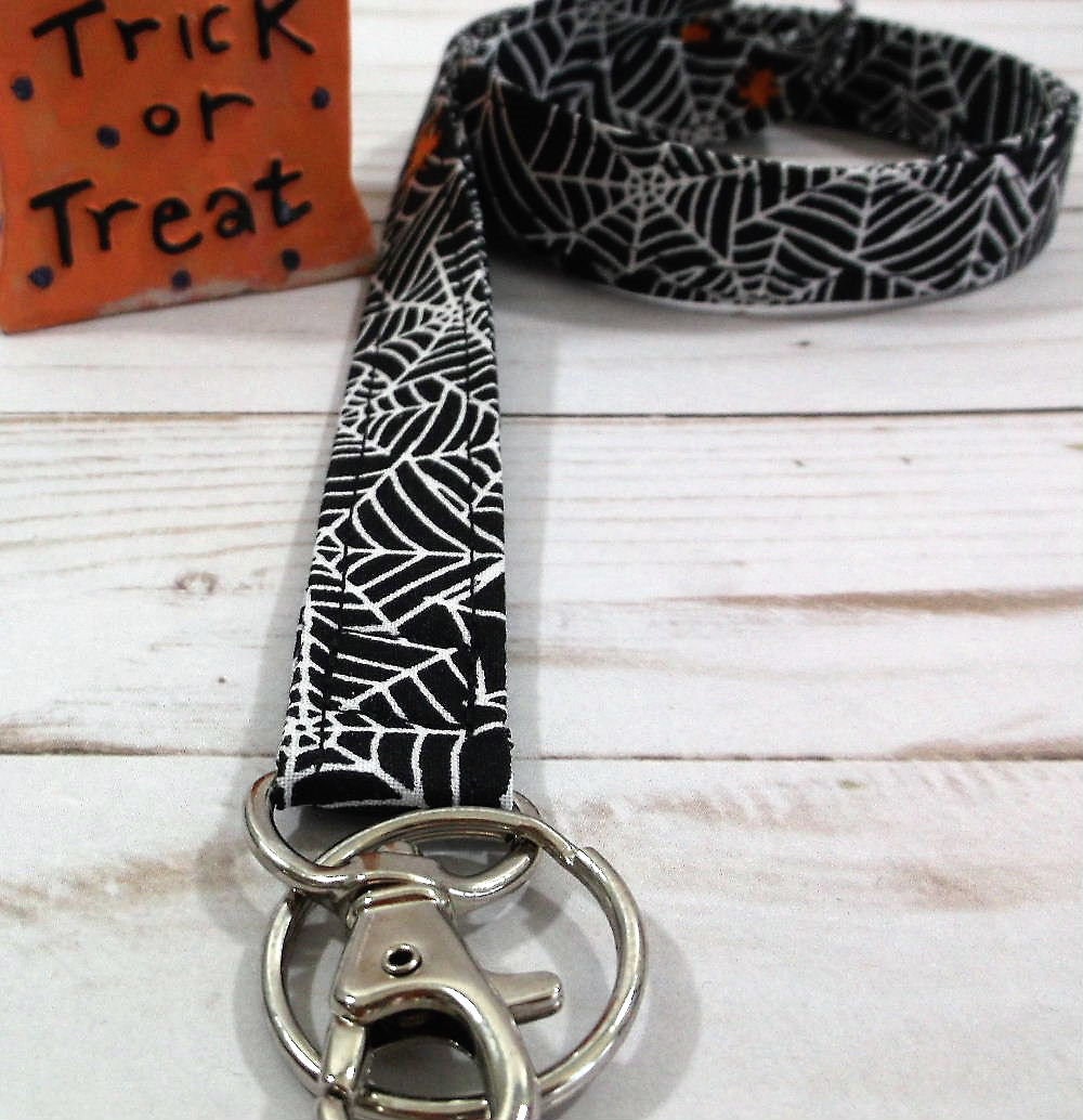 Handmade Halloween Lanyard  | Popular Right Now | Teacher Lanyard | Badge Holder | Lanyards | ID Holder | ID Badge Holder | Spider