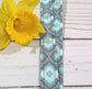 Aqua and Gray Raindrops Fabric Lanyard Gift for Teachers, Nurses
