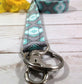 Aqua and Gray Raindrops Fabric Lanyard Gift for Teachers, Nurses