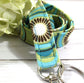 Floral Corduroy Fabric Lanyard for Keys and ID Badge