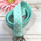 Aqua Polka Dot Fabric Lanyards For Women