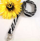 Stripe Zebra Keychain Lanyard
