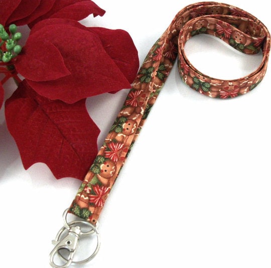 Christmas Lanyard with Gingerbread Man