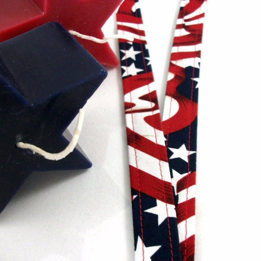 Patriotic Fabric Lanyard for Badges