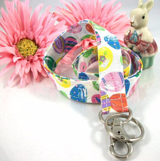 Easter Eggs Fabric Lanyard