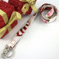Christmas Lanyard with Santa in his Leopard Hat