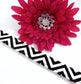 Chevron Badge Holder Black and White
