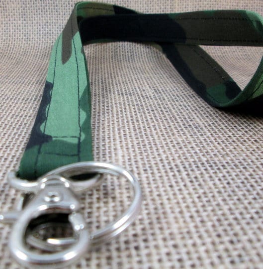 Camo Fabric Lanyard ID Badge Holder His or Hers