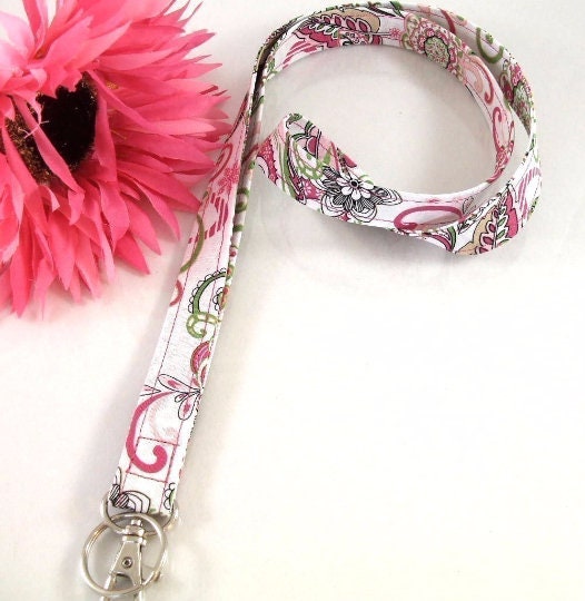 Fabric Lanyard in Funky Retro Floral