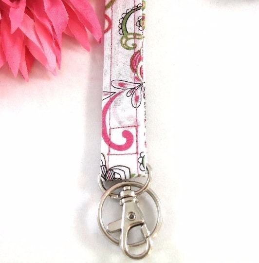 Fabric Lanyard in Funky Retro Floral