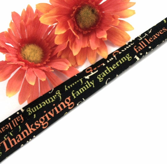 Thanksgiving Fabric Lanyard ID Badge