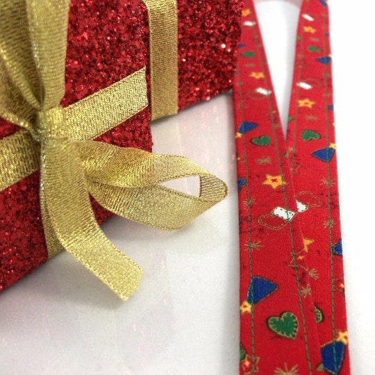 Christmas Lanyard with Trees Hearts Stockings Stars