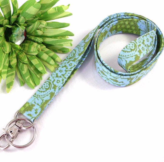 Fabric Lanyard Designs in Floral Damask