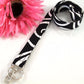 Fabric Lanyard ID Badge in Ironwork Black White