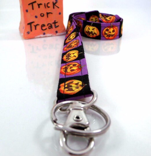 Halloween Lanyard with Jack o Lantern, Work Lanyard, Fun Lanyard, Halloween Nurse, Halloween Lanyards, Bats Halloween, Halloween Work