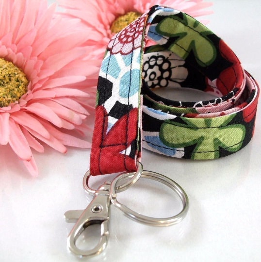 Floral lanyard, Lanyard for Keys, Trending Now, Teacher Life, Lanyard for Badge, Lanyard Keychain, Nurse Lanyard, Fabric Lanyard, Nurse Life