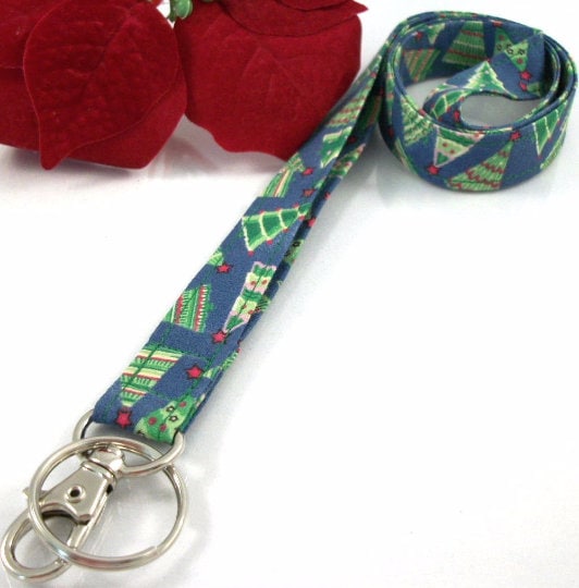 Christmas Lanyard with Christmas Trees